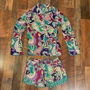 Vera Bradley Colorful Paisley Pajama Set